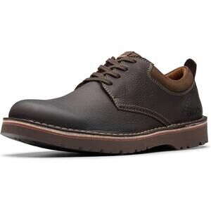 NWT Clarks Men’s Eastridge Low Oxford Dark Brown 8 Wide, Brown Box